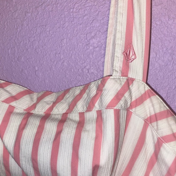 Vintage Volcom pink striped Blouse - Picture 3 of 6